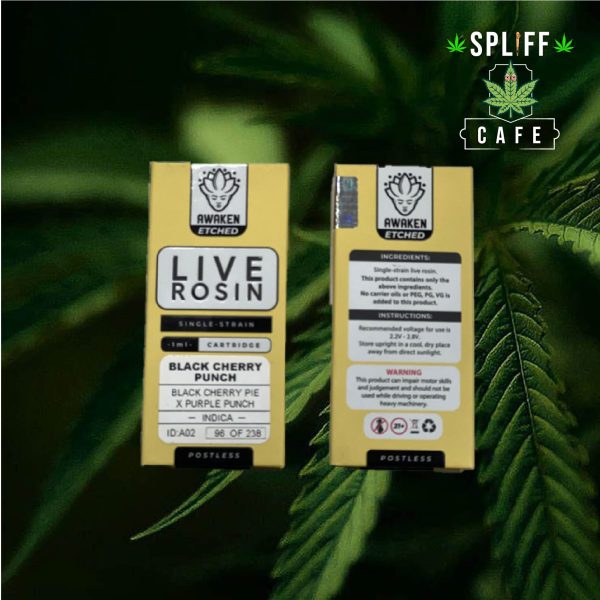vape 1 design-01 Awaken Etched - Live Rosin - Black Cherry Punch 1ml Cartridge